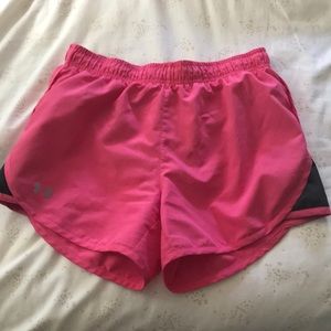 pink under armour athletic shorts